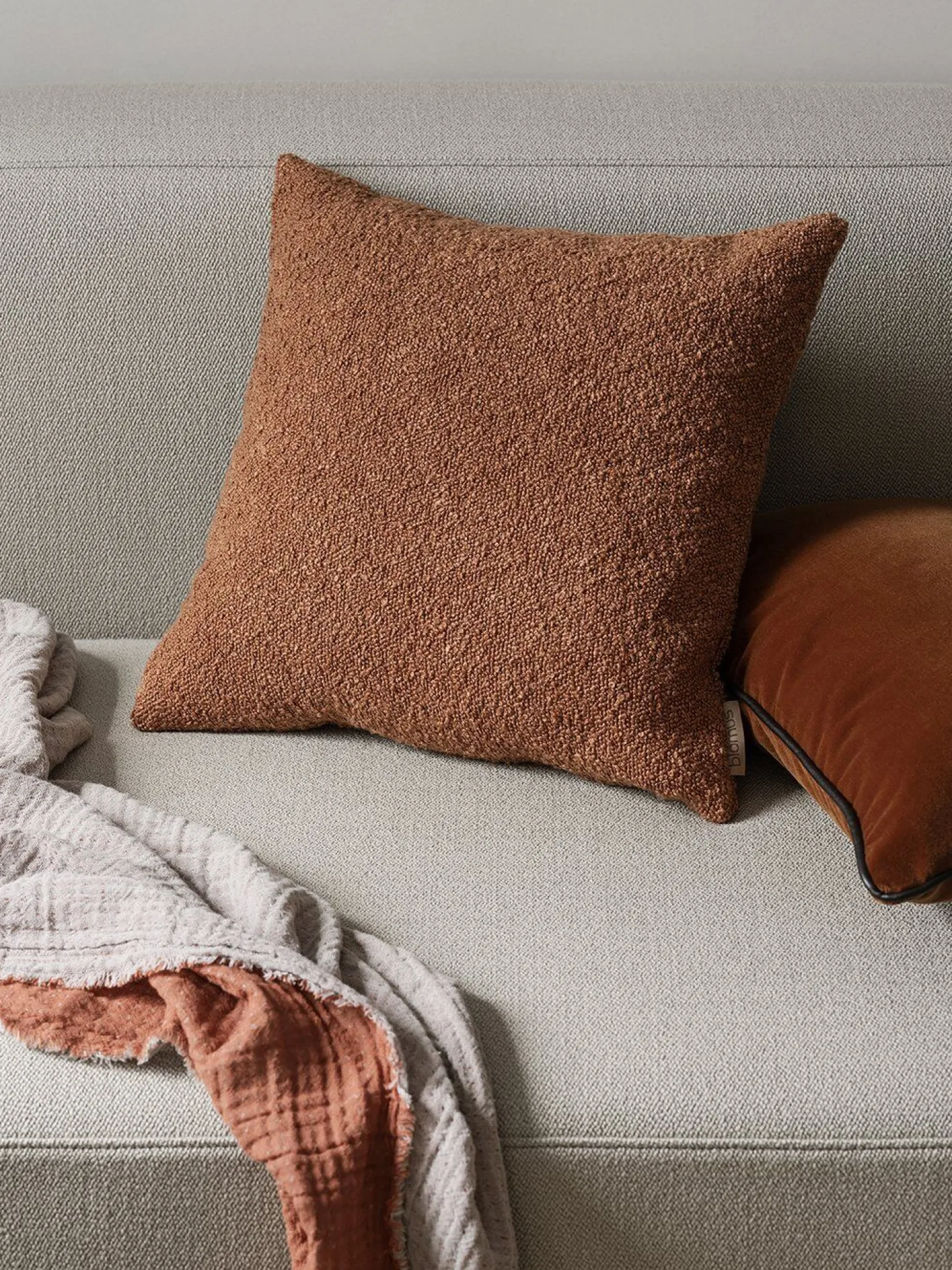 Blomus - Cushion Cover - 40 x 40 cm - Rustique Brown - BOUCLE