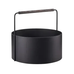 Blomus - Firewood Basket -ASHI- Brown eg håndtag - L - 42x 45 cm