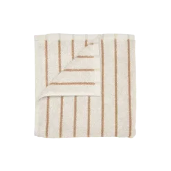Blomus - Handtowel -ARTO- colour Moonbeam/Amber Brown thin stripes