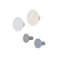 Blomus - Set of 4 Wall Hooks  - PONTO - Warm Gray, Tradewinds, Micro Chip, Moonbeam