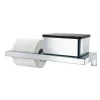 Blomus - Toilet Paper Holder with glass shelf - polished - MENOTO
