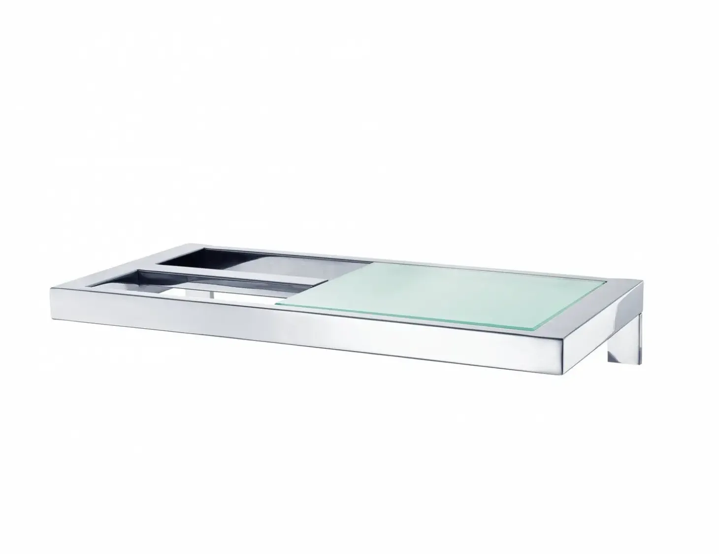 Blomus - Toilet Paper Holder with glass shelf - polished - MENOTO