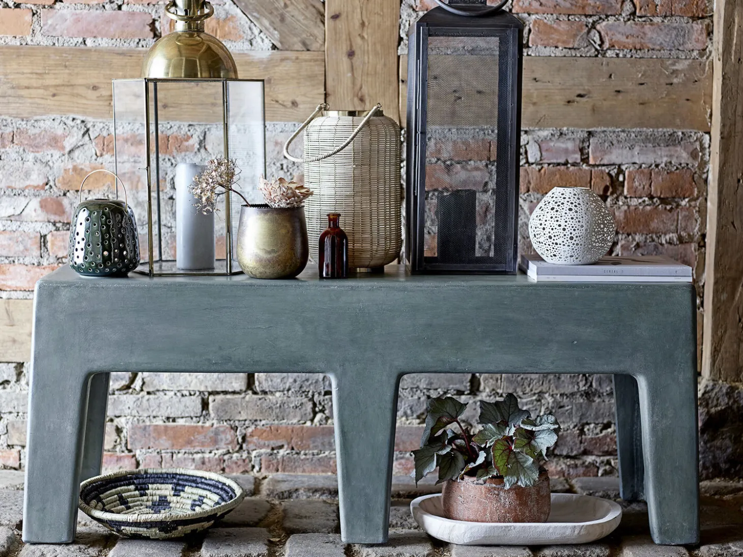 Bloomingville - Anja Stearinlys, Hvid, Parafin