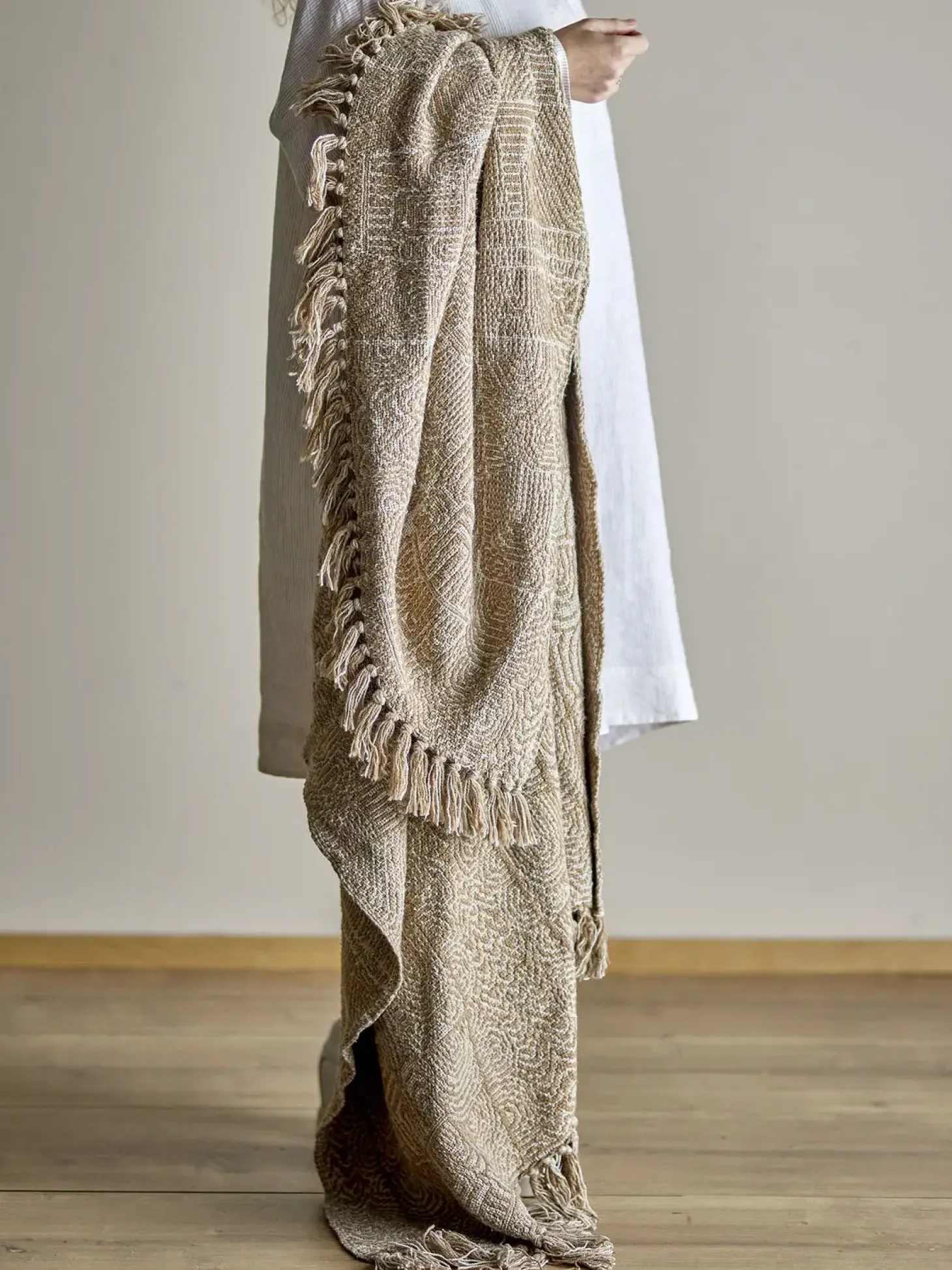 Bloomingville - Bresso Plaid, Brun, Genanvendt Bomuld