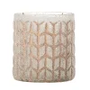 Bloomingville - Esther Fyrfadsstage, Rosa, Genanvendt Glas
