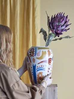 Bloomingville - Horus Vase, Orange, Stentøj