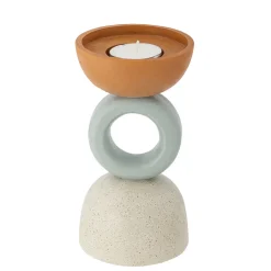 Bloomingville - Loretta Lysestage, Orange, Polyresin