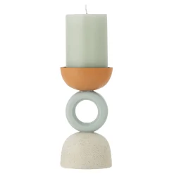 Bloomingville - Loretta Lysestage, Orange, Polyresin