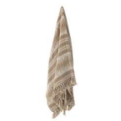 Bloomingville - Marmi Plaid, Brun, Genanvendt Bomuld