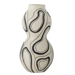 Bloomingville - Nicola Vase, Sort, Stentøj