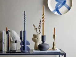 Bloomingville - Twist Stearinlys, Brun, Parafin, sæt med 2 styk
