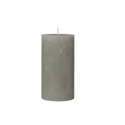 Broste Copenhagen - Rustik bloklys - Ø7 x H13,5 cm - Grape Leaf Green