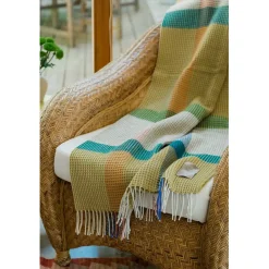 Burel Factory - Plaid - Waffle - Multicolor/Army - 180 x 130 cm