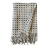 Burel Factory - Vintage plaid/tæppe - Mørkegrå mønstret - 180x130 cm