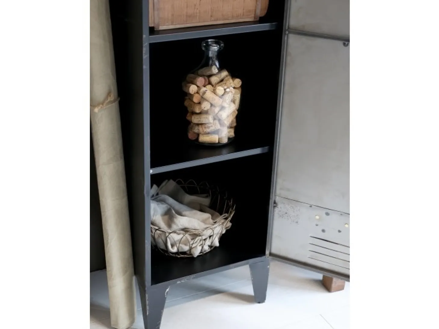 Chic Antigue - Kurv - fil de fer - Messing - Ø 27 cm