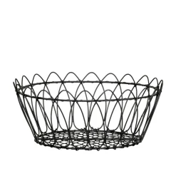 Chic Antigue - Kurv - fil de fer - Sort - Ø 27 cm