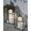 Chic Antique - Bloklys LED inkl. batteri - Hvid (H:10 cm)
