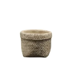Chic Antique - Corte skjulere med flettede mønster lavet i cement (Ø13 cm)