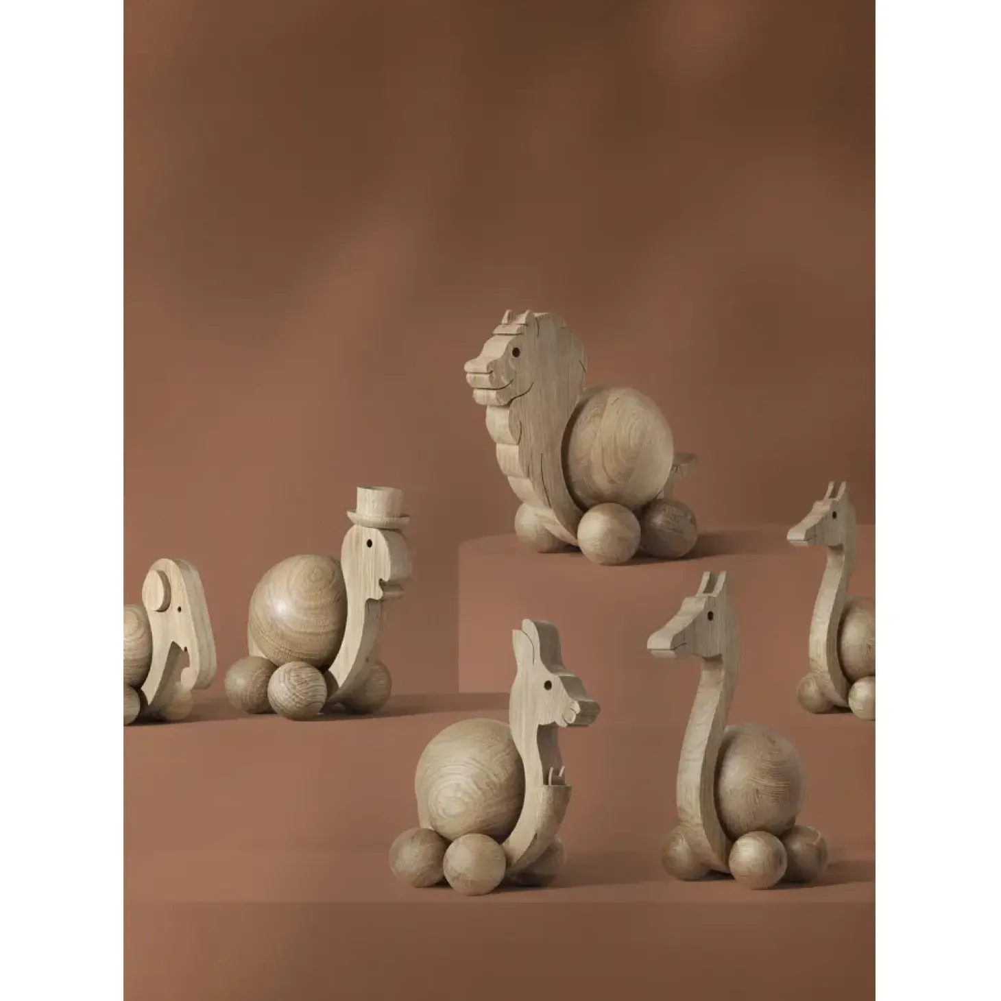 ChiCura - Træfigur - Spinning Lion - Small