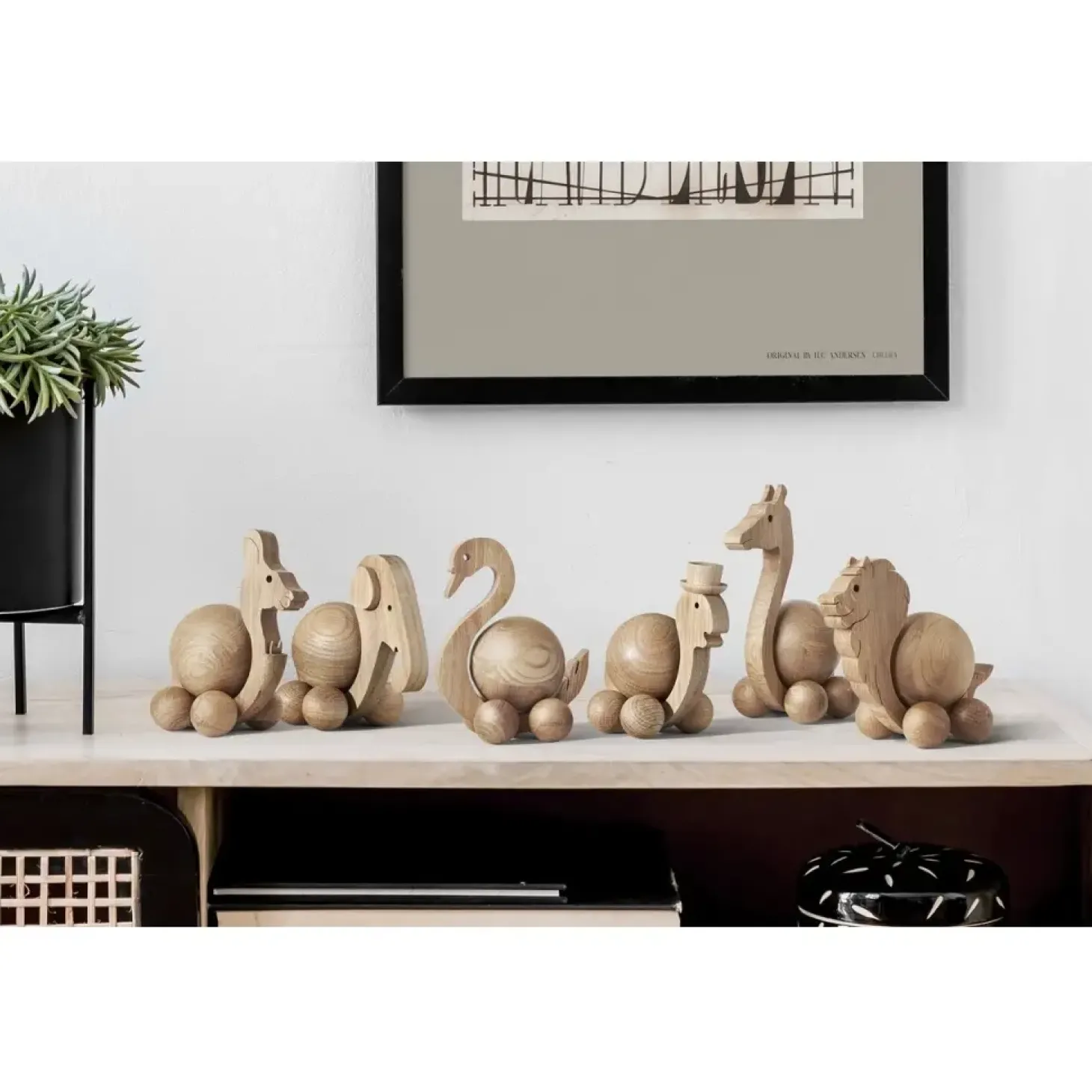 ChiCura - Træfigur - Spinning Lion - Small