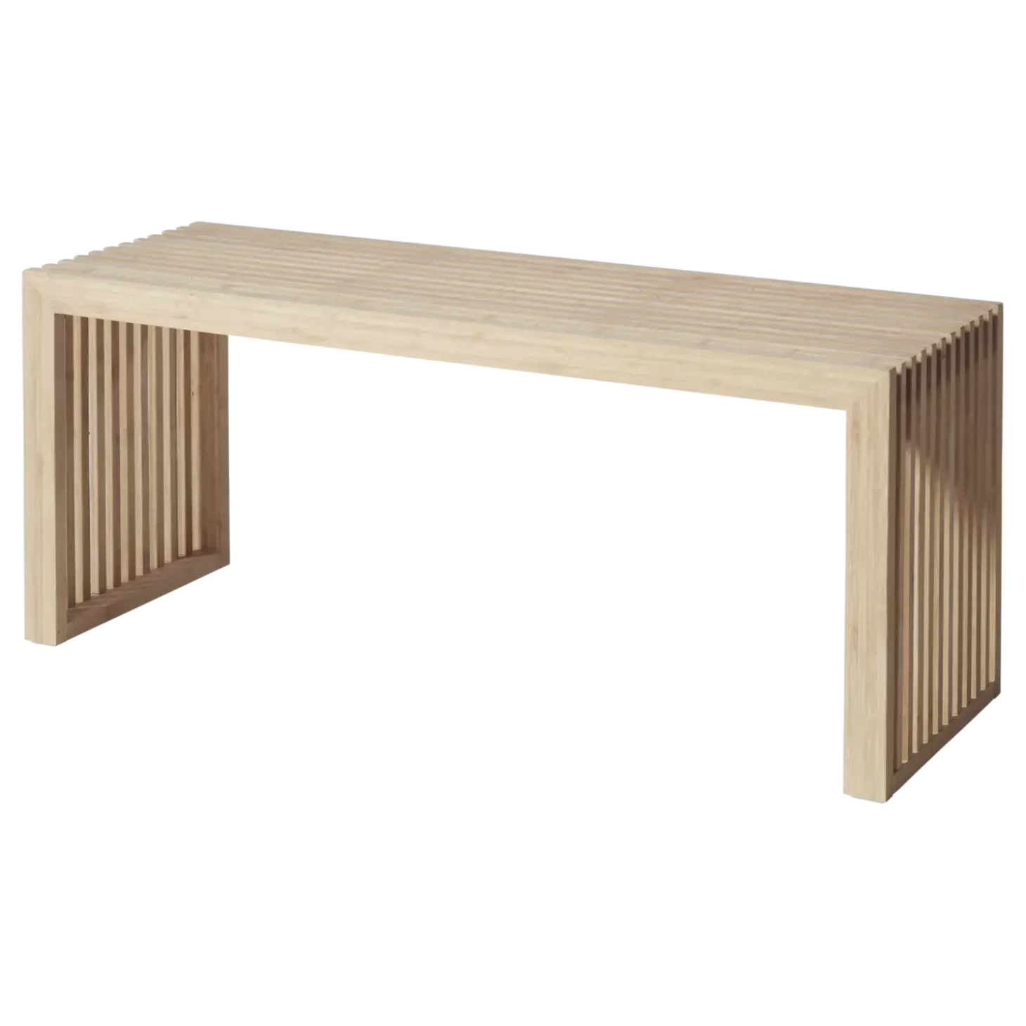 Cinas - Rib bænk 104x35cm bambus