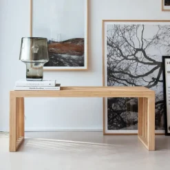 Cinas - Rib bænk 104x35cm bambus