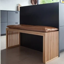 Cinas - Rib bænk 104x35cm bambus