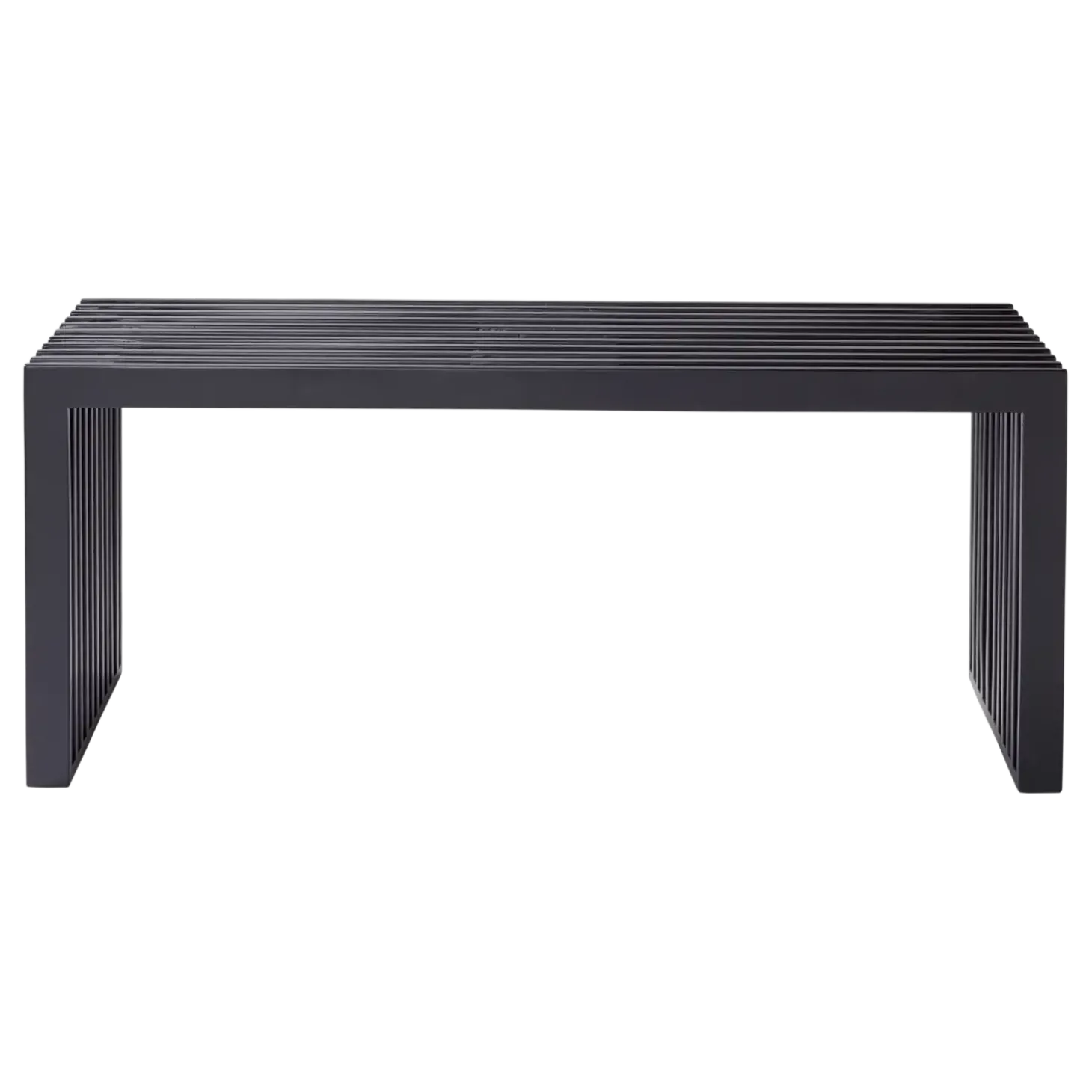 Cinas - Rib bænk 104x35cm mahogni mat sort