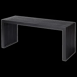 Cinas - Rib bænk 104x35cm mahogni mat sort
