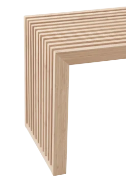 Cinas - Rib 2-pers bænk 73x35x43cm bambus