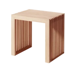 Cinas - Rib skammel 45x35cm bambus