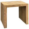 Cinas - Rib skammel 45x35cm teak