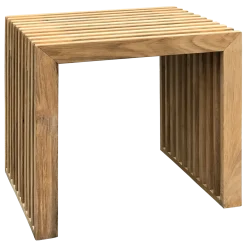 Cinas - Rib skammel 45x35cm teak
