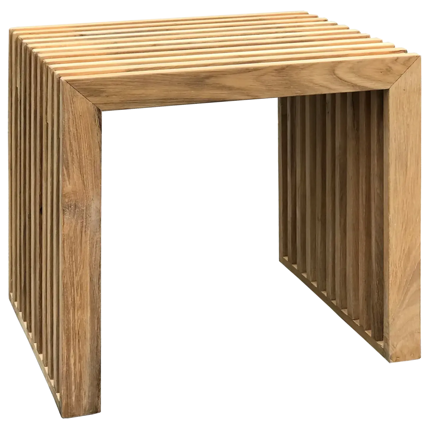 Cinas - Rib skammel 45x35cm teak