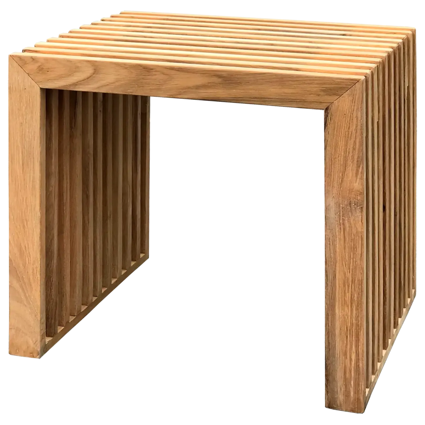 Cinas - Rib skammel 45x35cm teak