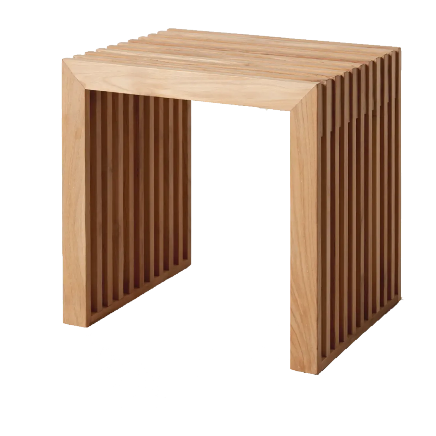 Cinas - Rib skammel 45x35cm teak