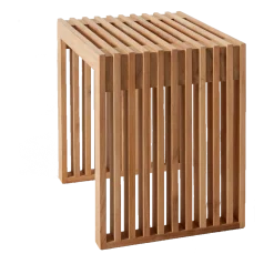 Cinas - Rib skammel 45x35cm teak