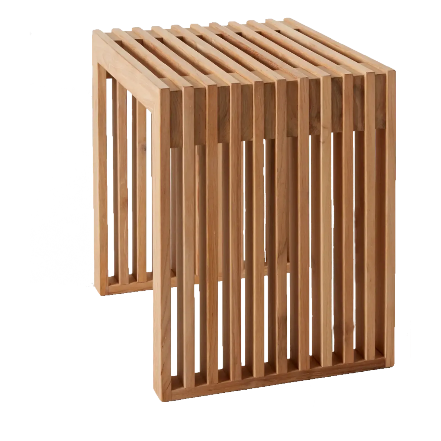 Cinas - Rib skammel 45x35cm teak
