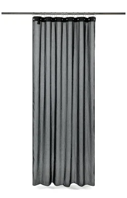 Compliments - Badeforhæng - Lines shower curtain w/eyelets 200 cm - Sort