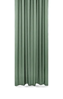 Compliments - Badeforhæng - Lines shower curtain w/tape 200 cm - Skovgrøn