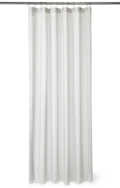 Compliments - Badeforhæng - Lines shower curtain w/eyelets 220 cm - Lys grå