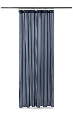 Compliments - Badeforhæng - Lines shower curtain w/eyelets 220 cm - Mørk blå