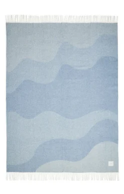 Compliments - Plaid - Waves Throw - 140x200 cm - Mineral blue
