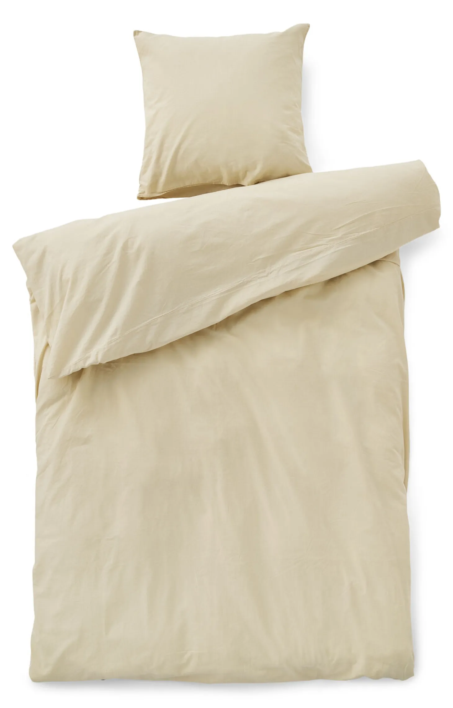 Compliments - Sengetøj - Stone Bed Linen 140x200/60x63 cm - Champagne
