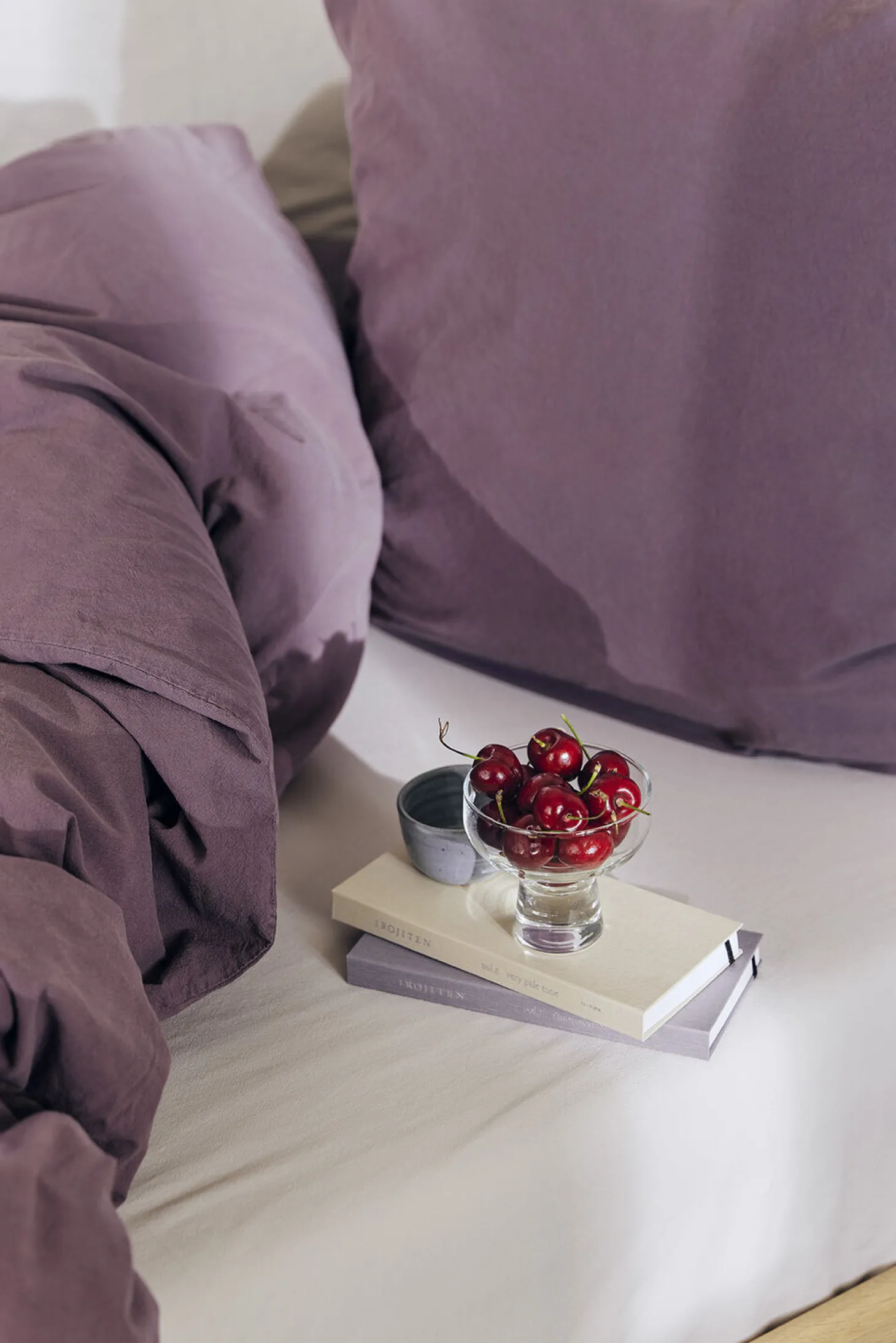 Compliments - Sengetøj - Stone Bed Linen 140x200/60x63 cm - Plum