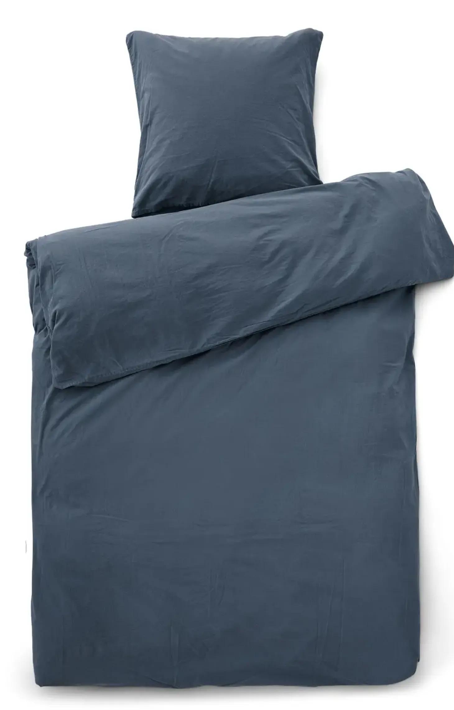 Compliments - Sengetøj - Stone Bed Linen 140x200/60x63 cm - Mørk blå