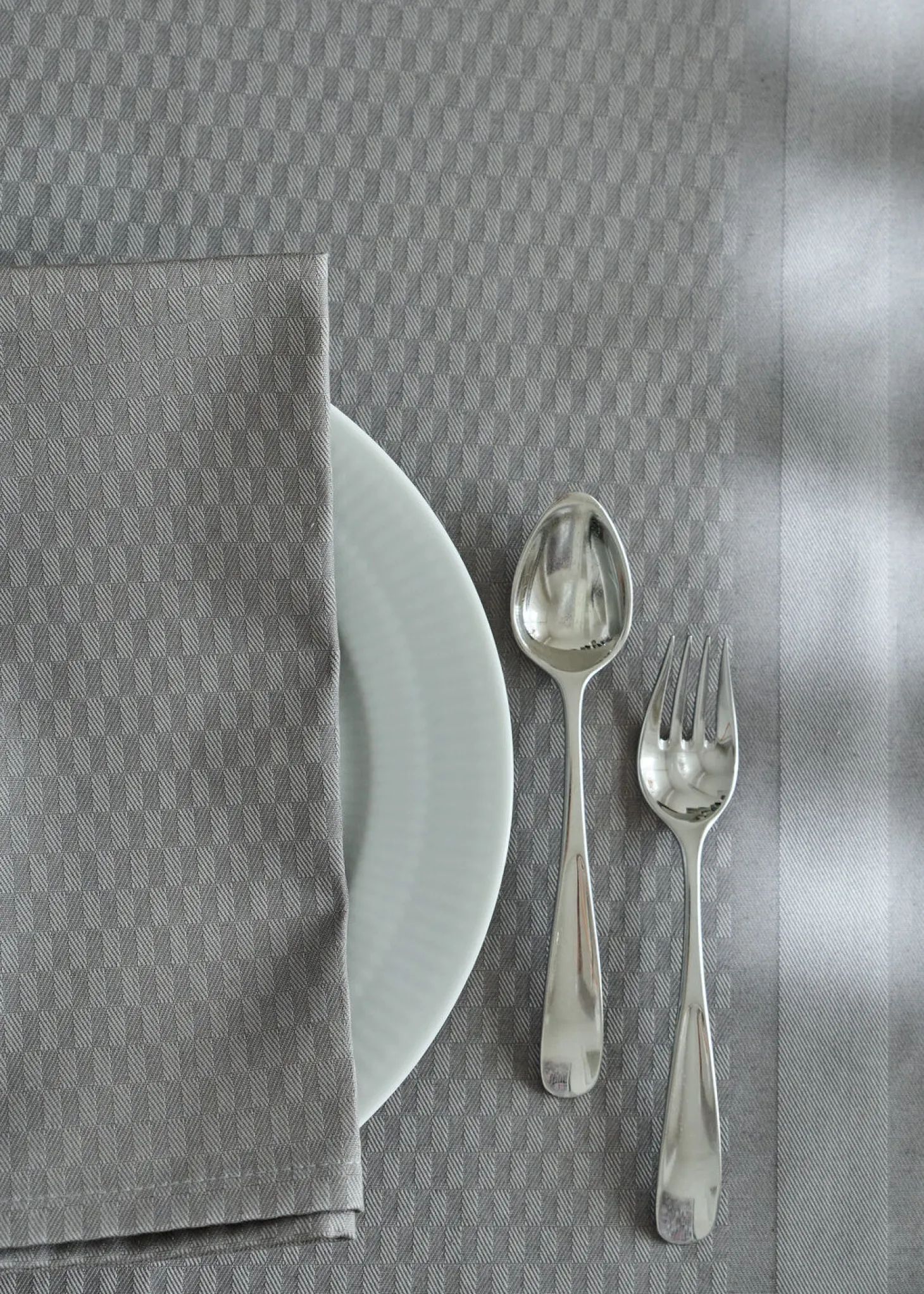 Compliments - Serviet - Tile Damask Napkin 45x45 cm - 4 pack - Sølv grå