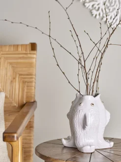 Creative Collection - Fili Vase, Hvid, Stentøj