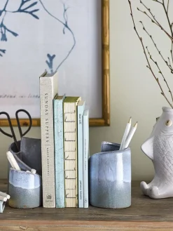 Creative Collection - Meliad Bogstøtte, Blå, Stentøj