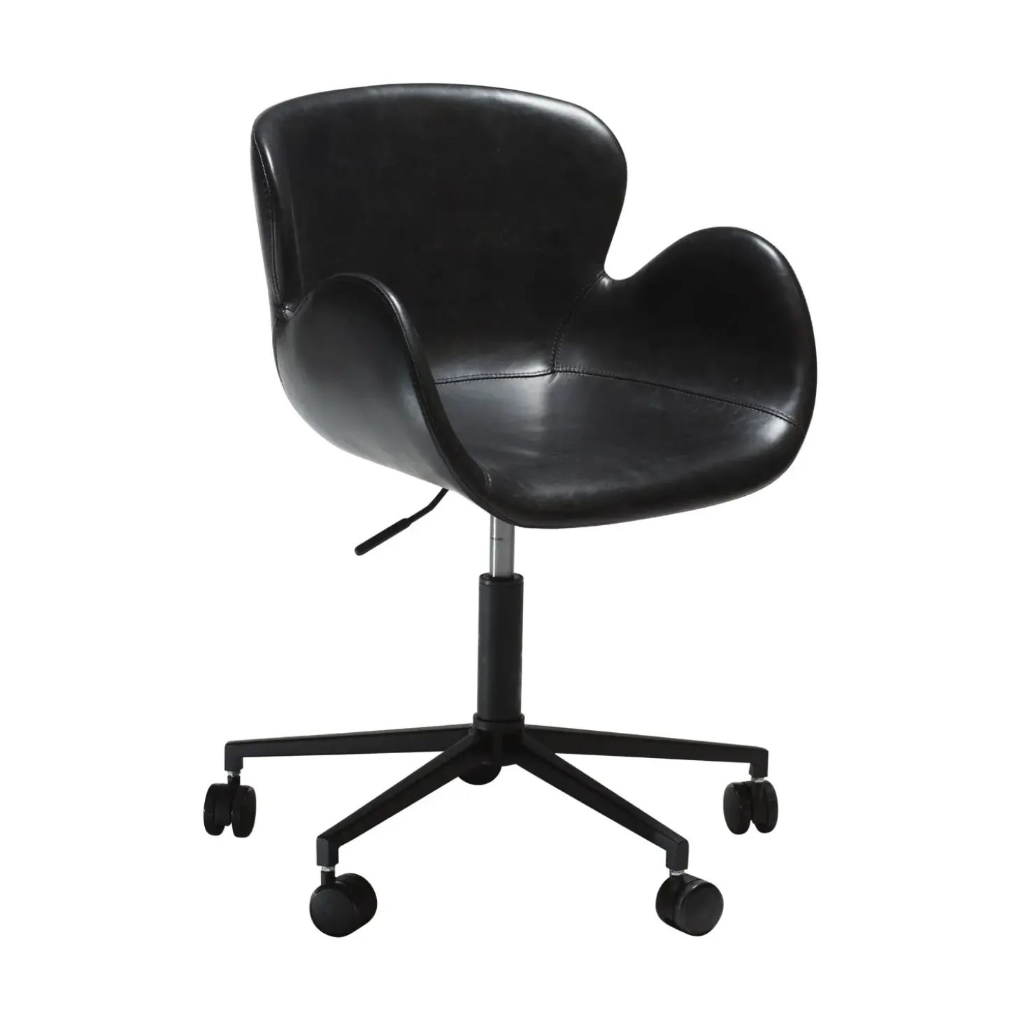 DAN-FORM - GAIA Office Stol - Vintage sort kunstlæder